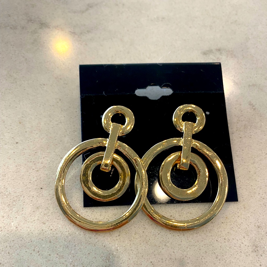 Gold Ring Earrings